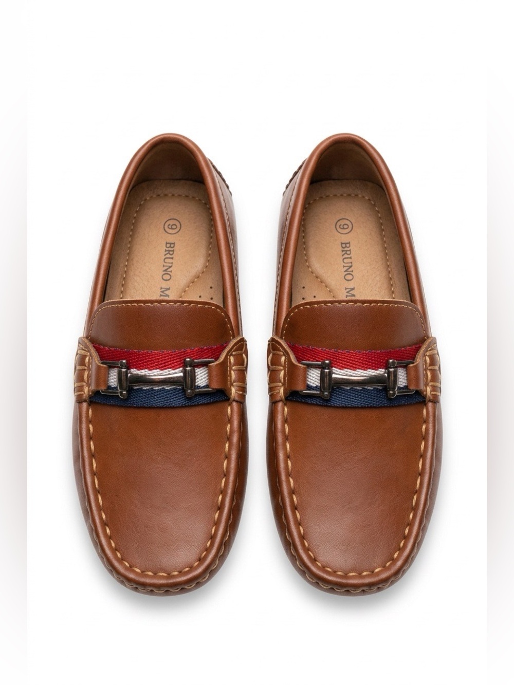 Bruno Marc Boys' Smart Casual Non-Slip Bit Loafers - size 9